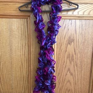 Hand Knit Ruffle Scarf